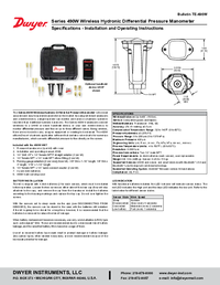Thumbnail of document Manual - 490W Wireless Hydronic Differential Pressure Manometer